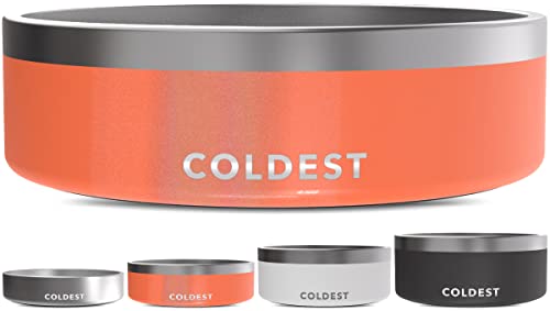 Coldest Dog Bowl - Anti Rust Metal, Non Slip, 3 Layers Insulated Stainless Steel Dog Bowls - Spill Proof & Heavy Duty - Water Bowl for Dogs, Cats & Pets, Dish Washer Safe (42 oz,Candy Red Glitter) - color: Candy Red Glitter, size: 42 oz