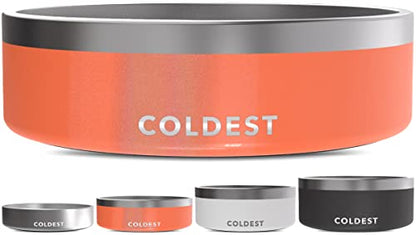 Coldest Dog Bowl - Anti Rust Metal, Non Slip, 3 Layers Insulated Stainless Steel Dog Bowls - Spill Proof & Heavy Duty - Water Bowl for Dogs, Cats & Pets, Dish Washer Safe (42 oz,Candy Red Glitter) - color: Candy Red Glitter, size: 42 oz