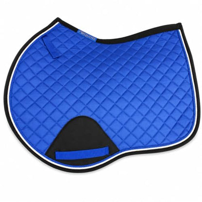 Horse Equine Contoured English Quilted Cotton All Purpose Saddle Pad 72TS37 - color: Royal Blue