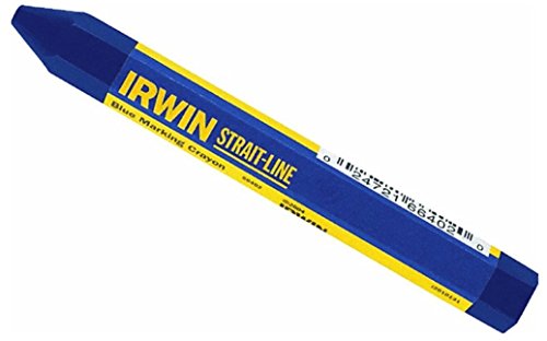 IRWIN Tools STRAIT-LINE Lumber Crayons, Blue (66402) - color: Blue, size: 1 Count (Pack of 1)
