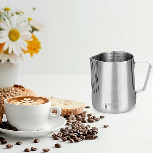 Espresso Milk Frothing Pitcher 20 oz, Espresso Steaming Pitcher 20 oz, Coffee Milk Frothing Cup, Coffee Steaming Pitcher 20 oz/600 ml