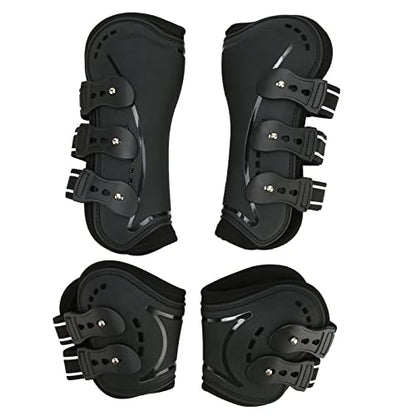 Horse Boots, Lightweight Horse Tendon Boots with Adjustable Buckle, Secure Leg Protection for Horse, Pairs of 2 - size: Medium