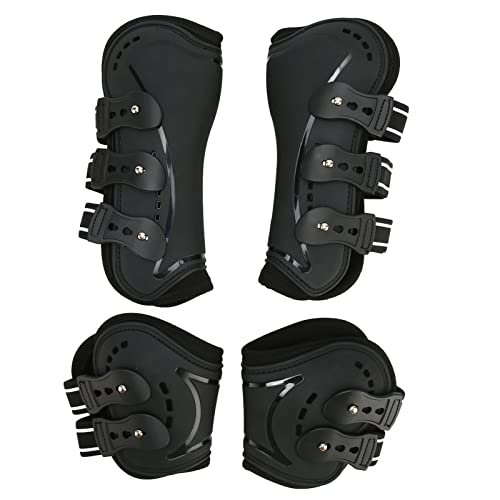 Horse Boots, Lightweight Horse Tendon Boots with Adjustable Buckle, Secure Leg Protection for Horse, Pairs of 2 - size: Large
