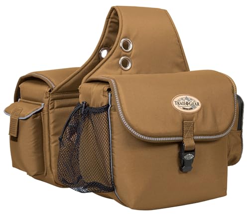 Weaver Equine Trail Gear Saddle Bags - color: Brown, size: 11" x 4" x 8.5"