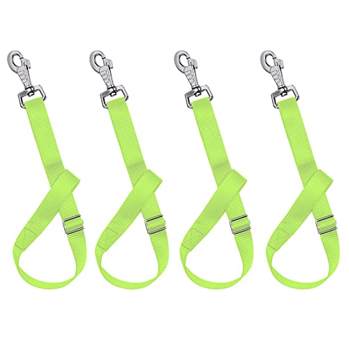 Rosemarie Horse Bucket Strap Hangers,Horse Suppliers Adjustable Nylon Straps up to 700 lbs for Hay Nets, Water Buckets,Hanging-Pratical and Easy Use(4 Pack) (Green) - color: Green