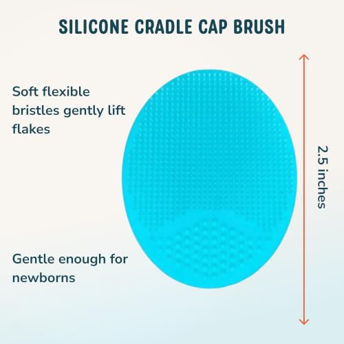 LANE & CO. Cradle Cap Brush Set, Baby & Toddler Hair Brush with Hair Paste | Baby grooming kit with soft goat-hair brush, hard-bristle brush, plant-based hair paste and cotton storage bag