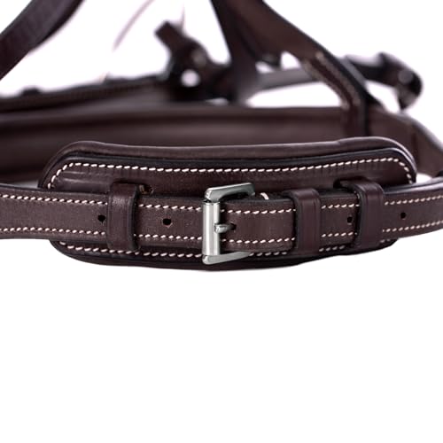 Equinavia Valkyrie Fancy Stitched Padded Cavesson Hunter Bridle with Reins - size: Warmblood