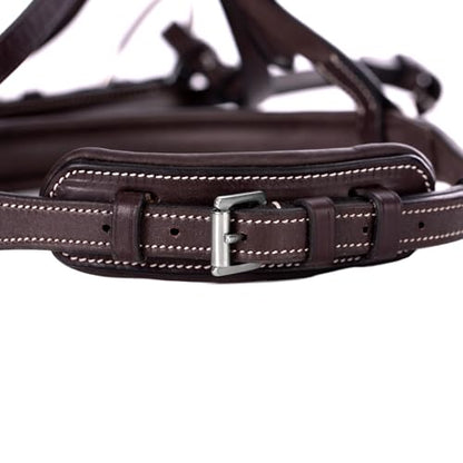 Equinavia Valkyrie Fancy Stitched Padded Cavesson Hunter Bridle with Reins - size: Horse