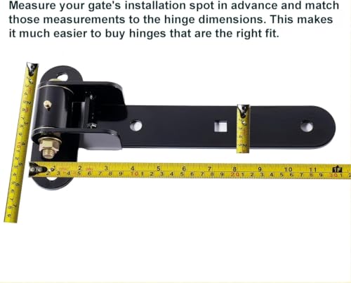 13" Heavy Duty Gate Hinges,900 Lbs Capacity,180° or 90° Smooth Open - size: Large