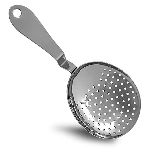 The Art of Craft Julep Strainer: Stainless Steel Cocktail Strainer for Home or Commercial Bar - size: Standard