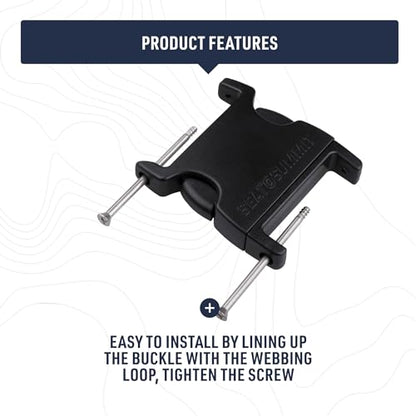Sea to Summit Field Repair Buckle - Side Release, 2 Pin, 3-pack - style: 50mm / 2in