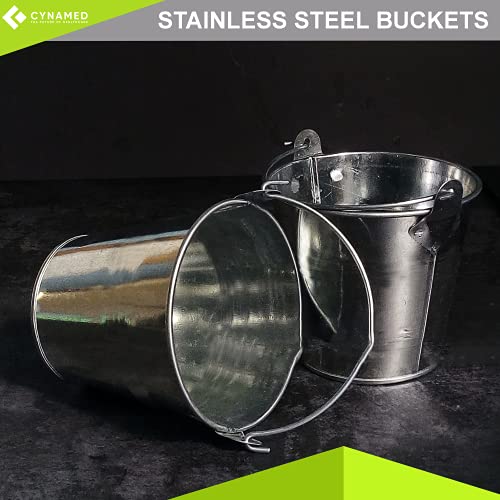 Lab Bucket Stainless Steel Perfect for Medical, Laboratory and Veterinary Applications (12 QT) - size: 12 QT