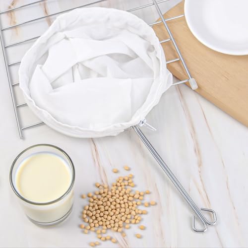 Medium Ultra Fine Mesh Strainer Bags, Reusable with Stainless Steel Handle - color: Medium