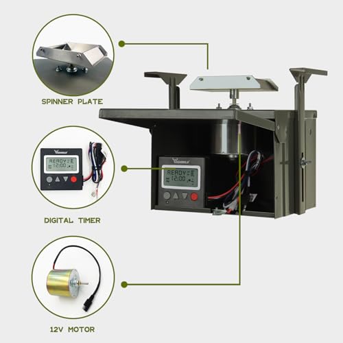 Highwild 12V Digital Deer Feeder Kit for Hunting, up to 8 Feed Times