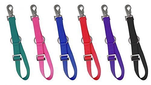 Adjustable Heavy Duty Horse Pony Stall Trailer Water Feed Bucket Holder Strap (Red)