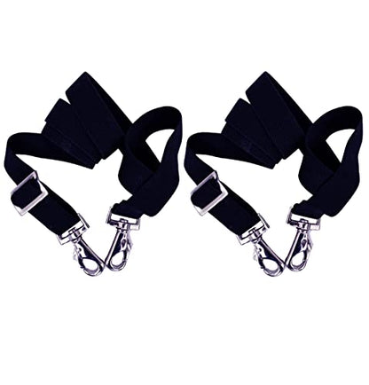 Majestic Ally Pack of 2 Adjustable length Horse Blanket Sheet Replacement Elastic Leg Strap with Double Swivel Snaps (Navy) - color: Navy