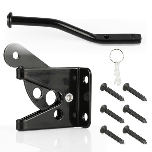Self-Locking Gate Latch for Wooden Fence Pull String,