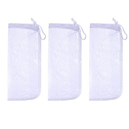 ALEGI 180 Micron Extra Fine Aquarium Filter Media Bag, 10" x 3.9" - size: 10"*3.9" (3 pack)