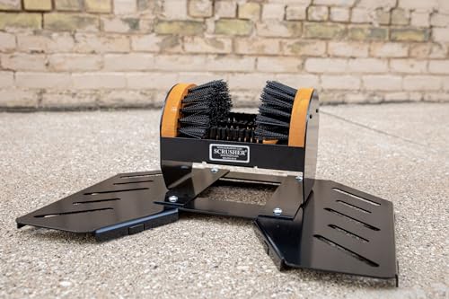 Deluxe Scrusher with Portable Base No Mounting Outdoor Boot Scrubber Brush - style: Deluxe with Base