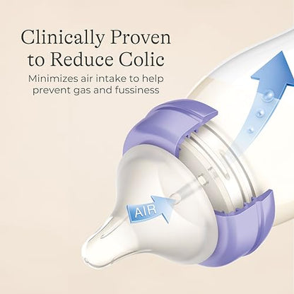 Lansinoh Anti-Colic Baby Bottles, 11 Ounces, 4 Count - style: 11 Ounce, Fast Flow, 4 Count