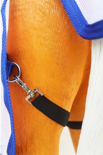 Challenger Miniature Weanling Donkey Pony Horse Foal Summer Fly Sheet 51807 - color: White Royal Blue, size: 46 Inches