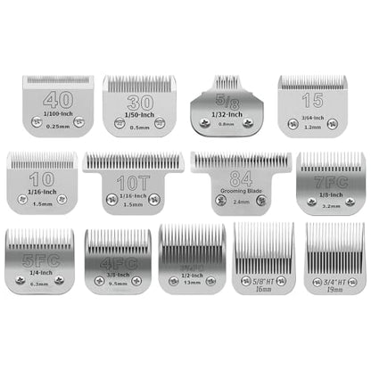 Dog Grooming Blade Kit,Compatible with Andis/Oster A5,Wahl KM10 Series - color: Mixed Blades (13 Pack)