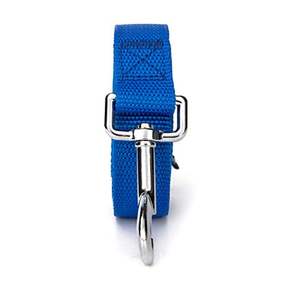Strong Durable Nylon 15ft Long Dog Training Leash, Traction Rope, 1 Inch Wide, for Small and Medium Dog (Blue, 15 Feet) - color: Blue, size: 15 Feet