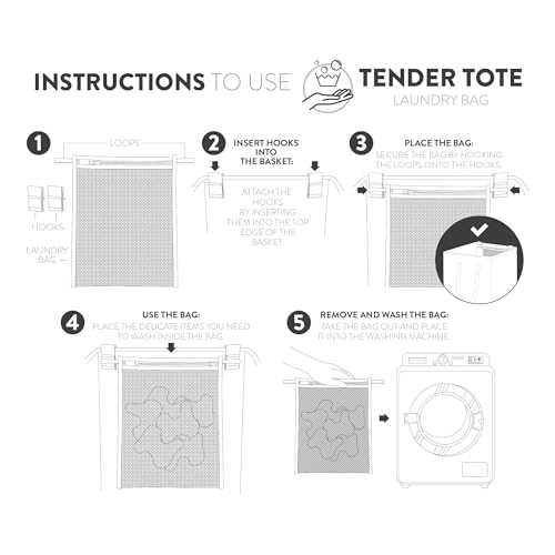 2Pcs Mesh Laundry Bags for Delicates w/Hooks, Hanging Durable Laundry Mesh Wash Bags Attachable Inside Laundry Basket, Lingerie Bags for Washing Bras, Socks – 12x10 Washable Laundry Bag