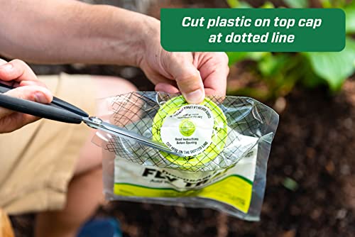 RESCUE! Outdoor Disposable Fly Trap – Hanging Fly Catcher with Attractant Bait, Fly Bag for Patio, Yard, Trash & Farm Areas – Easy-to-Use Outdoor Fly Control - 5 Traps