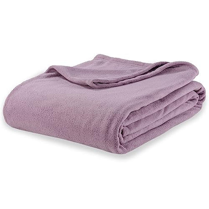 Berkshire Blanket Microfleece Twin Size Bed Blanket Lavender,Lightweight Soft Breathable Plush Micro Fleece Blanket for Bed Couch Sofa,60x92 Inches - color: Lavender, size: Twin/Twin XL
