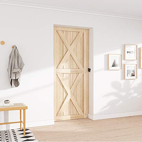 WINSOON Barn Door Lock Hardware Black Steel - color: Black