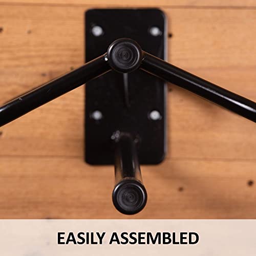 EASY-UP Saddle Rack with Pad Bar for Horse Enthusiast | Heavy-Duty Saddle Rack Wall Mount | Western & English Saddle Rack | Keeps Tack Organized - style: Mounted Rack w/Single Pad Rack - 4 Pack