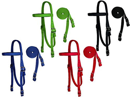 Tahoe Tack Double Layered Draft Horse Nylon Western Headstall with Matching Reins