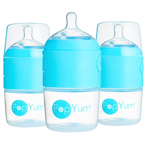 PopYum 5 oz Blue Anti-Colic Formula Making Baby Bottles, 3-Pack - color: Blue, size: 5 Ounce (Pack of 3)