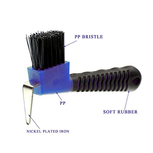 BOTH WINNERS Horse Hoof Pick Brush with Soft Touch Handle (Royal Blue) - color: Royal Blue
