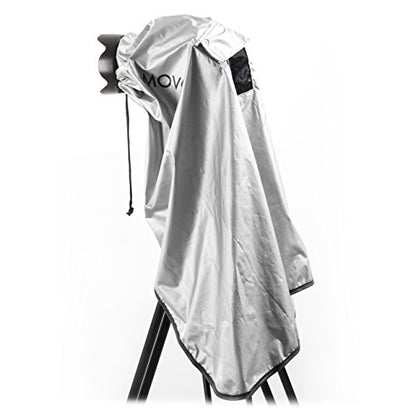 Movo CRC03 Extra-Long Camera Rain Coat Rain Cover for DSLR Cameras, Lens, and Tripod (Metallic Gray)
