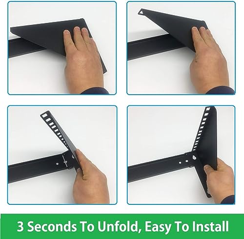 6U Vertical Wall Mount Rack-Heavy Duty 125 Capacity | Small Server Rack Mounting for 19 inches IT, AV, Studio, Network Equipment (6U150)