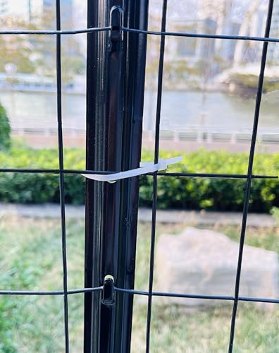 5 Feet (57.8") Metal Fence Post Black, Pack of 10, for 48 Inch High Garden Welded Wire Fence U-Channel Steel Garden Post - color: Black, size: 5',10 PCS