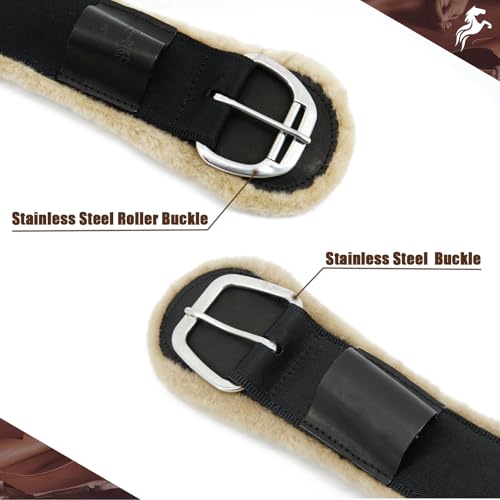 Jeereal Fleece Western Cinch,Breathable Horse Cinch Girth for Western Saddle - size: 28 Inch, style: Roper