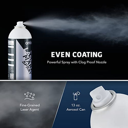 OMTech Laser Marking Spray, 2pcs 13oz, Black Marking for CO2 Laser on Metal - color: 13 OZ -- Black, size: 2 Pcs