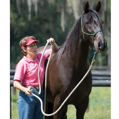 Parelli 12 Foot Training Rope - Strong Everyday Use All-Purpose Horse Lead Rope with Loop & Latigo Popper | 9/16" Diameter Smooth Yachting Braid, Green - color: Green