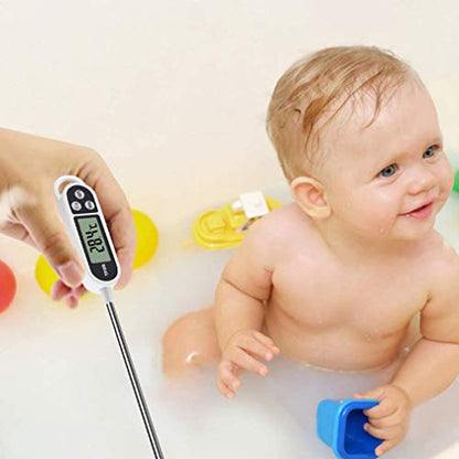 Digital Meat Food Thermometer for Cooking Kitchen BBQ, Probe Instant Read Thermometer with Long Probe for Candy Candle Milk Yogurt Deep Fry Roast Baking Temperature - size: 24.4 x 2.5 x 1.5 cm