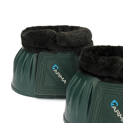 Shires ARMA Fleece Trim Bell Boot (Green, Full) - color: Green, size: Full