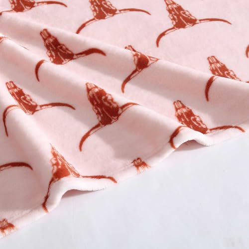 Wrangler - Soft Plush Throw Blanket for Bed & Couch, 50x70 - color: Steer Head Peach, size: 50" x 70"