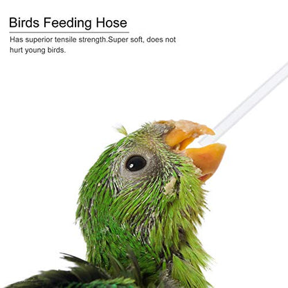 Balacoo 6Pcs Baby Bird Feeding Hose Kit: Soft Pet Parrot Milk Feeding Tubes for Newborn Birds, Small Animals, Parrot Milk Feeder- Easy to Clean, 3.54 Inch
