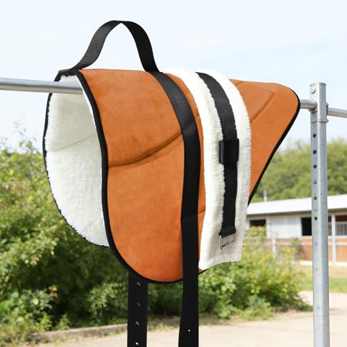 Bareback Pad for Horses, Horse Saddle Pad with Adjustable Girth,Shock-Absorbing Bareback Saddle Pad,Riding Pad for Horse Riders (Brown)