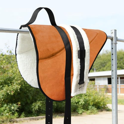 Bareback Pad for Horses, Horse Saddle Pad with Adjustable Girth,Shock-Absorbing Bareback Saddle Pad,Riding Pad for Horse Riders (Brown)