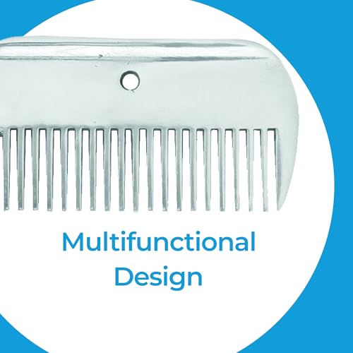 4" Mane & Tail Comb for Horses – Ergonomic Design for Gentle Detangling and Grooming – Ideal for Equine Hair Care and Maintenance (Small Gap 4") - size: Small Gap 4"