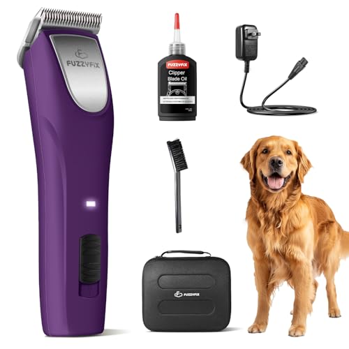 Professional Dog Clippers for Grooming 2 Speed Detachable Blade - color: Violet