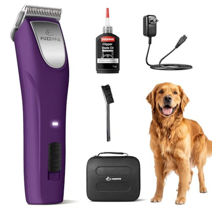 Professional Dog Clippers for Grooming 2 Speed Detachable Blade - color: Violet